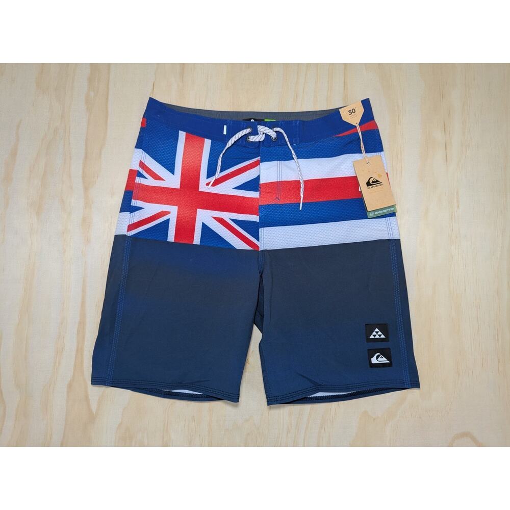 Quiksilver Boys Youth Size 30 Board Shorts Swim Trunks Stretch Highline Hawaii